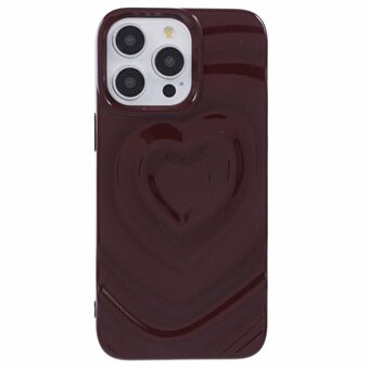 WT-sarja iPhone 13 Pro -kuori, TPU-suojakuori 3D-sydänaallolla