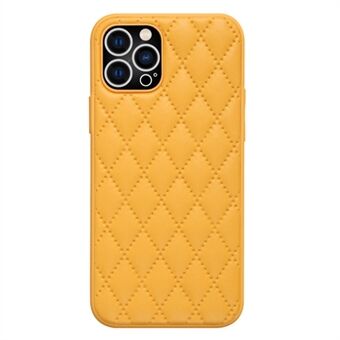 Takakuori iPhone 13 Pro 6,1 tuumaa, iskunkestävä Rhombus rakenne PU-nahka + TPU Scratch puhelimen kuori