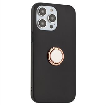 Matkapuhelimen kuori iPhone 13 Pro 6,1 tuuman pehmeä mattapintainen TPU-suojus Ring jalustalla