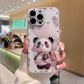 IPhone 13 Pro -matkapuhelimen suojus Kovalasi + TPU Metal Paint Design Panda Decor -puhelinkotelo