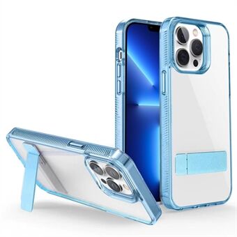 Style G iPhone 13 Pro Kickstand Case TPU + Akryyli Scratch läpinäkyvä puhelimen kansi