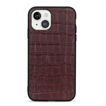 Crocodile Skin aito nahkapäällysteinen PC + TPU Combo puhelimen takakuori iPhone 13 minille 5,4 tuumaa