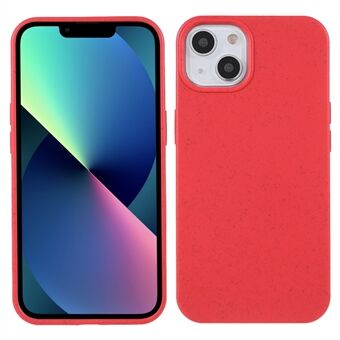 Pudotuksenkestävä vehnäolkityylinen TPU-suojattu puhelimen takakuori iPhone 13 mini - Red