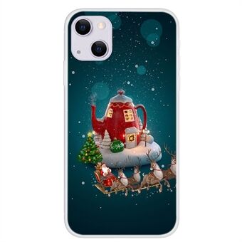 Merry Christmas Pattern IMD Soft TPU Puskurin iskunkestävä Scratch suojakotelo iPhone 13 minille 5,4 tuumaa