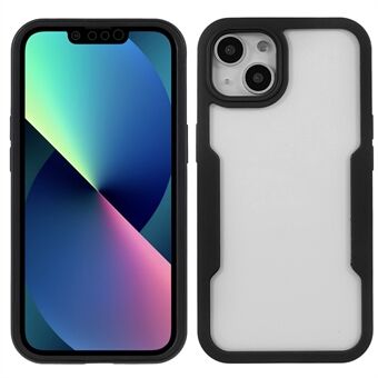 Irrotettava 2-in-1 Design putoamaton PET-näytönsuoja + akryylinen takapaneeli + TPU-runkoinen puhelinkuori iPhone 13 mini - Black