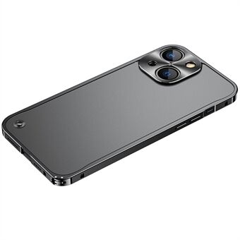 Putoamista estävä karkaistu lasi + metallihybridikotelo mattapintainen matkapuhelimen kuori iPhone 13 mini - Black