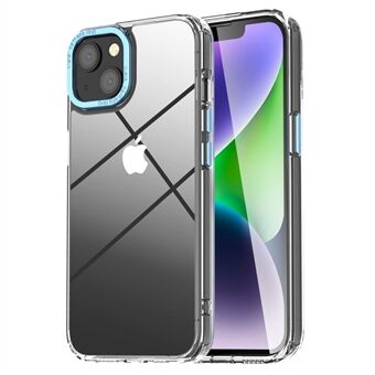 AHASTYLE PC06-B putoamaton puhelinkuori iPhone 13 minille 5,4 tuuman kristallinkirkas PC+TPU-puhelimen suojus sinkkiseoksesta tehdyllä kamerakehyksellä