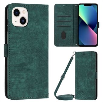 IPhone 13 minille 5,4 tuuman PU-nahkainen Flip Folio Case Lines painettu Stand Lompakon puhelimen kansi