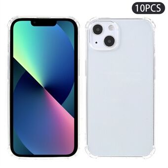 10 kpl 1,5 mm TPU-kotelo iPhone 13 minille 5,4 tuumaa, vesileimaton puhelimen kannen kulman suojaus kirkas kuori