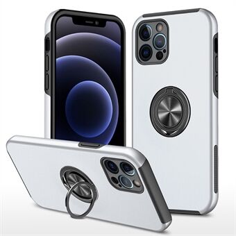 Ring Kickstand Iskunkestävä Hybrid PC Takaisin Pehmeä TPU-kehyksen suojakotelo iPhone 13 Pro Max 6,7 tuumalle