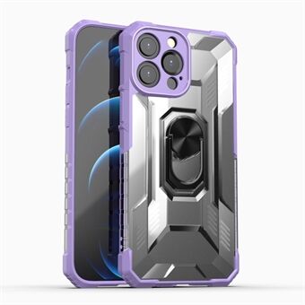 RUGGED SHIELD Armor Iskunkestävä PC + TPU Hybrid Case Shell taitettavalla tukijalustalla iPhone 13 Pro Max 6,7 tuumalle