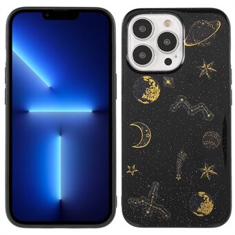 Pudotusta estävät muodikkaat Star Planet -tulostustarrat Design Epoksi pehmeä TPU-kotelo iPhone 13 Pro Max 6,7 tuumalle