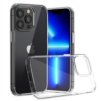 Läpinäkyvä TPU + PC-puhelimen suojus pudotusta estävä puhelimen kuori itsenäisillä metallisilla sivupainikkeilla iPhone 13 Pro Max 6,7 tuumalle