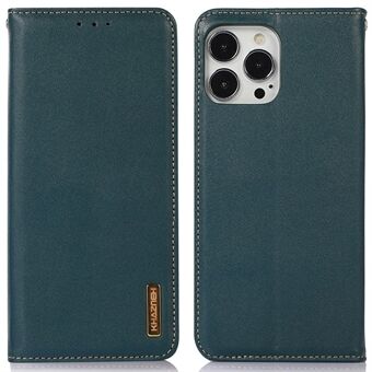 KHAZNEH aito lehmännahkainen Stand iPhone 13 Pro Max 6,7 tuumalle, Nappa Texture Wallet Magneettisesti imeytyvä taitettava seisontakotelo