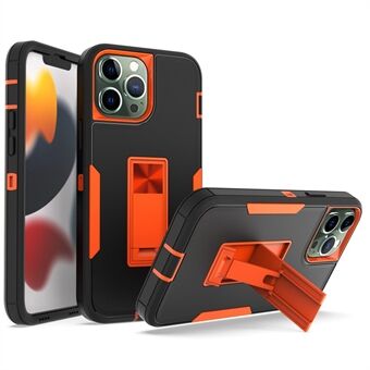 For iPhone 13 Pro Max 6.7 inch Back Shell, Impact Resistant PC + TPU Hybrid Phone Cover with Integrated Kickstand Car Mount Metal Sheet Case