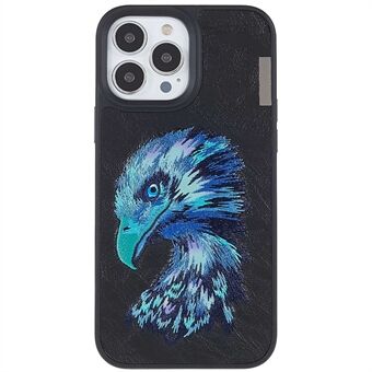 NIMMY Valiant Series for iPhone 13 Pro Max 6.7 inch Animal Pattern Embroidery Phone Case PU Leather + PC + TPU Protective Cover