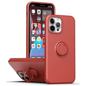 Protective Case for iPhone 13 Pro Max 6.7 inch, Drop-proof Rubberized TPU Phone Cover with Ring Kickstand