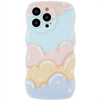 Kuviotulostus TPU-takakuori iPhone 13 Pro Max 6,7 tuumalle, aaltomainen Edge iskunkestävä suojakotelo