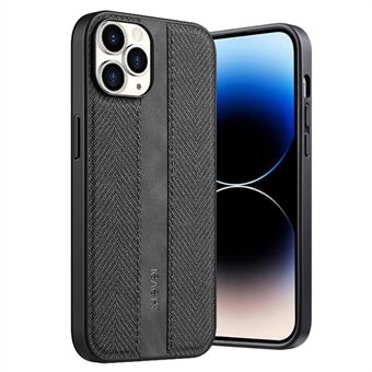 X-LEVEL iPhone 13 Pro Max -kuori, nahkaa+TPU, pehmeä kangaspintainen puhelimen suojakuori