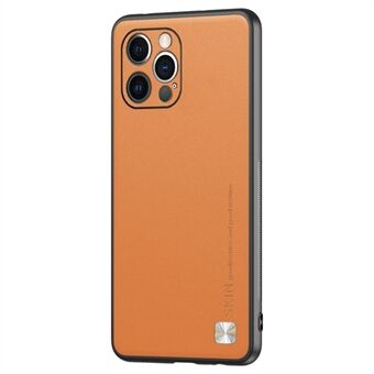 Törmäyssuojakotelo iPhone 13 Pro Max 6,7 tuuman PU-nahkapäällysteiselle PC+TPU-puhelimen suojakuorelle metallikoristeella