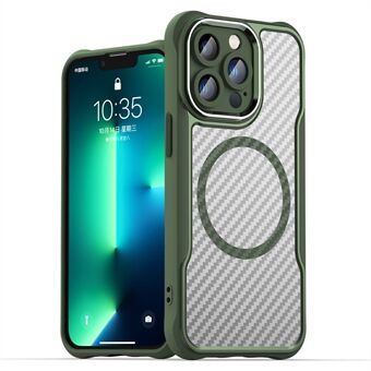 iPhone 13 Pro Max -kuori TPU+PC Puhelinkotelo Yhteensopiva Magsafen kanssa Hiilikuitua