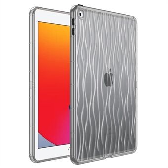 IPad 10.2 (2019) / (2020) / (2021) Wave Texture Cover Pehmeä TPU läpinäkyvä tabletin suojakotelo