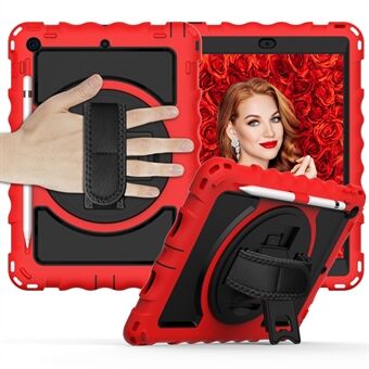 IPad 10.2 (2021) / (2020) / (2019) Pyörivä Kickstand Tablet Case Silikoni + PC Anti-Drop Tablet Suoja