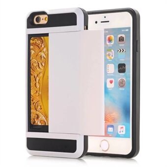 Scratch-proof Slide Card Holder PC + TPU Hybrid Cover for iPhone SE (2020)/SE (2022)/8/7 4.7 inch