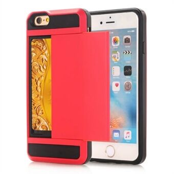 PC & TPU Dual Layer Scratch-proof Slide Card Holder Case for iPhone SE (2020)/SE (2022)/8/7 4.7 inch