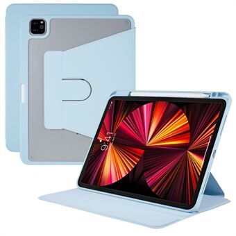 MUTURAL for iPad Air (2020)/(2022)/Pro 11-inch (2020)/(2021) Slim Stand Protective Cover Clear Transparent Back Shell with Built-in Pencil Holder