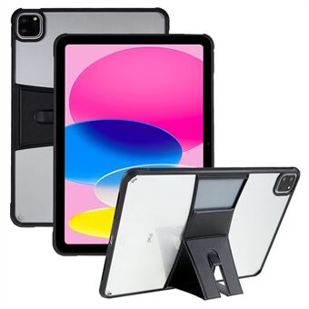 Tablettikotelo iPad Pro 11:lle (2018) / (2020) / (2021) / (2022) / iPad Air (2020) TPU + akryylikirkas tabletin suojus, nahkainen jalusta