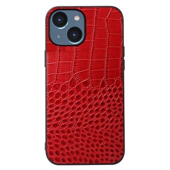 IPhone 14:lle 6,1 tuuman putoamaton Crocodile Texture -puhelimen kotelo, Scratch puhelimen suojus aito lehmännahkainen nahkapäällysteinen PC+TPU-kuori