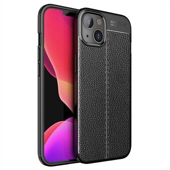 IPhone 14:lle 6,1 tuuman Litchi Texture Design Takakansi Pehmeä TPU Scratch Iskunvaimennussuojakotelo