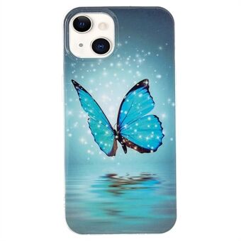 IPhone 14:lle 6,1 tuuman Valoisa Noctilucent Pattern Design IMD Takakansi Pehmeä TPU-kotelo Scratch Kulumista estävä puhelinkotelo