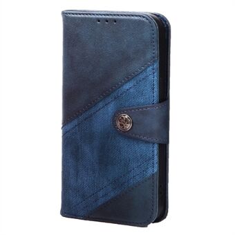 Stand Wallet Scratch puhelinkotelo iPhone 14 6,1 tuumalle, Crazy Horse Texture Splicing PU Leather Shell