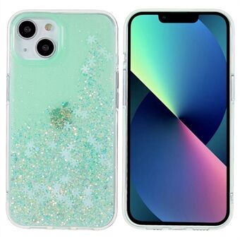 DFANS iPhone 14:lle 6,1 tuuman iskunkestävä kotelo Snowflake Glitter -koristepuhelinkotelo PC + TPU-hybridi putoamisen estävä kotelo