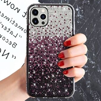 IPhone 14:lle 6,1 tuuman Sparkly Bling Rhinestone Case Pehmeä Joustava TPU Gradient Color -puhelimen kansi