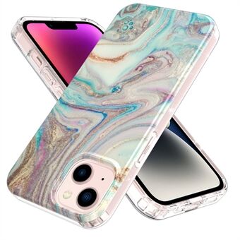 IPhone 14 GW18 IMD Marble Pattern Scratch puhelinkotelolle Suojaava PC+TPU-puhelimen suojus