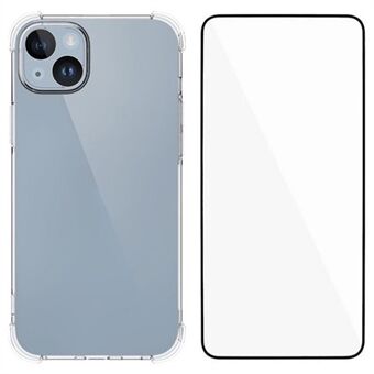 WANLONFENG WL Series iPhone 14 TPU -kuori 2.0mm puhelinkotelo karkaistulla lasikalvolla