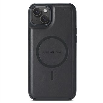 MAGKING K1 -sarja iPhone 14:lle Magneettinen kotelo PC+TPU+PU nahkapuhelimen suojus