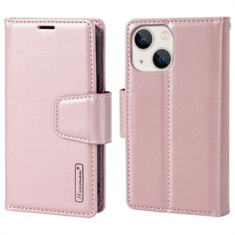 HANMAN Miro2 Series iPhone 14 PU Nahka Folio Flip Lompakkokotelo Irrotettava Stand Magneettinen puhelimen kansi