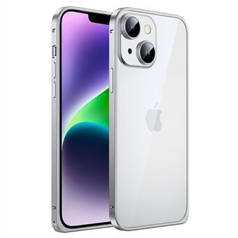 IPhone 14 Luban Lock -puhelimen suojakuori, karkaistu lasi linssikalvo design PC + metallinen pudotuksenkestävä kotelo