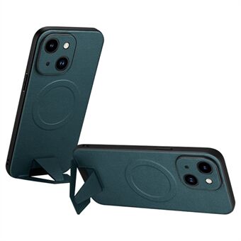 SULADA Star Series iPhone 14 Kickstand PU-nahkapäällysteinen PC + TPU-kuori putoamisen estävä puhelinkotelo, yhteensopiva MagSafen kanssa