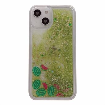 IPhone 13 / 14 Fruit Liquid Quicksand PC+TPU-kuoren takasuoja, puhelimen suojus