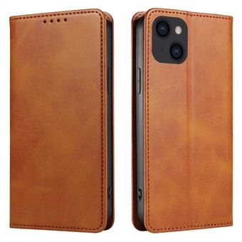 IPhone 14 -puhelinkotelolle Calf Texture Wallet Stand suojus automaattisesti imeytyvä magneettinen nahkakuori