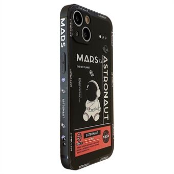 IPhone 14 Mars Astronaut Pattern -pudotusta estävälle puhelinkotelolle Tarkka leikkaus, pehmeä TPU-suojus