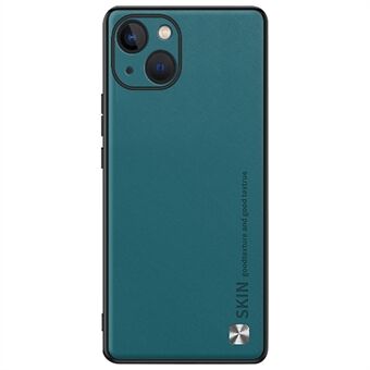 Puhelinkuori iPhone 14 PU -nahkapäällysteiselle PC+TPU-iskunkestävälle kotelolle metallikoristeella