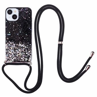 AW-sarja iPhone 14:lle Slim Case Sparkle Epoxy TPU Puhelimen Suoja kuoren kanssa, jossa on hihna