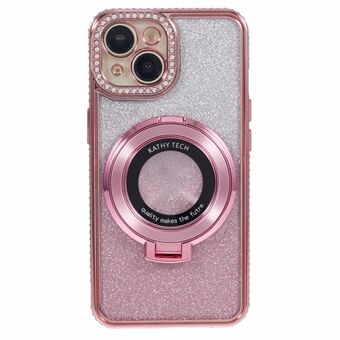 iPhone 14 Kickstand Case Gradient Rhinestone Decor TPU Puhelinkotelo