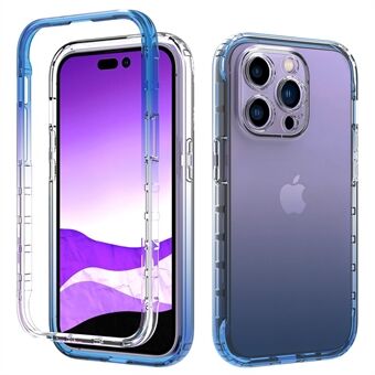 IPhone 14 Pro 6,1 tuuman kulutusta kestävä Iskunkestävä läpinäkyvä TPU + PC Hybrid Case Gradient Color matkapuhelimen kuori